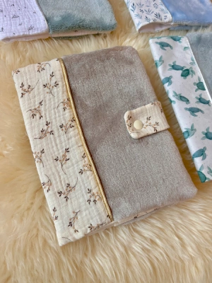Tissu gaz de coton crème fleurs — image 4