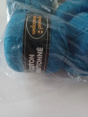 Coton boutonné bleu — image 2