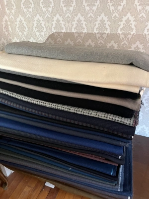 Coupon de tissu laine et jersey large