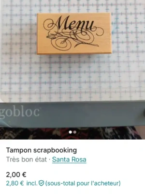 Tampon bois menu — image 1