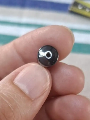 Lot 10 perles hématite forme tube — image 3