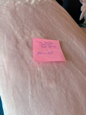 Tissu Doudou rose poudré — image 2