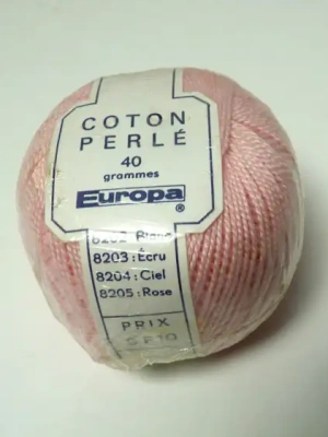 Fil coton Perlé rose 🌺 pour crochet Europa. Lot de 5 pelotes de 40gr neuves — image 2