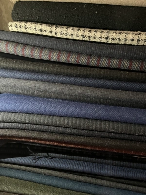 Coupon de tissu laine et jersey large