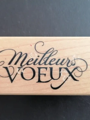 Tampon bois Meilleurs voeux mini