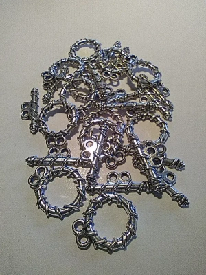 5 fermoirs OT en métal argenté — image 1