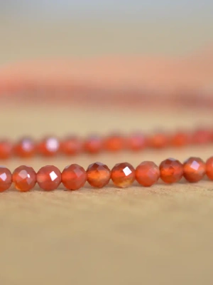 Fil d'onyx rouge d'Inde 3 mm — image 2