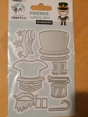 Matrice de découpe accessoires ourson de noel mini