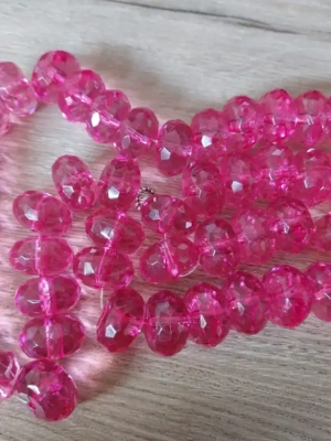 Perles rose transparent mini