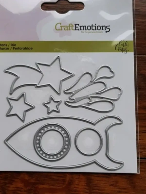 Dies Matrices découpe Fusée et étoiles CraftEmotions — image 1