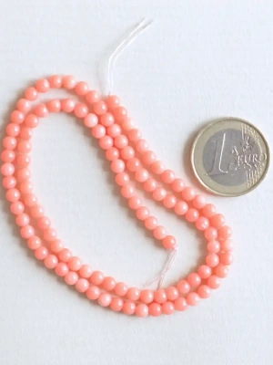 Fil corail bambou rose 4 mm — image 1