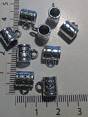 15 bélières en métal argenté — image 2