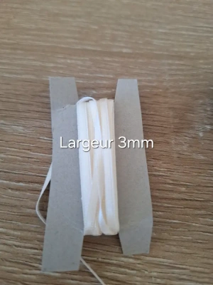 Ruban satin crème 3mm — image 1