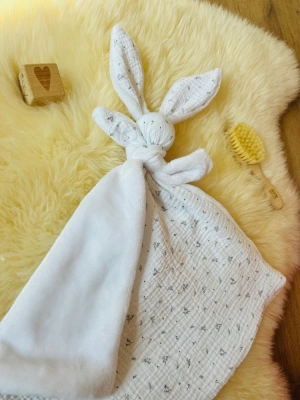 Tissu doudou blanc — image 3