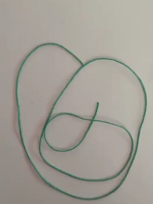 Fil de coton turquoise 79cm — image 3