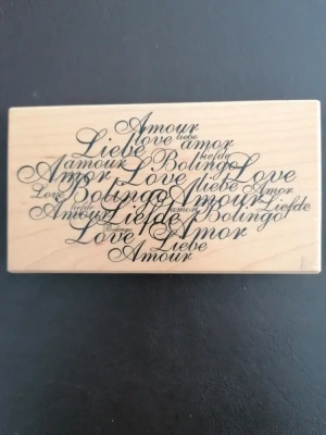 Tampon bois grand modèle Amour mini