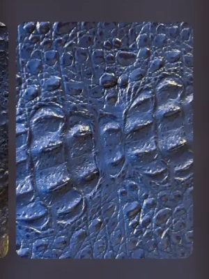 Tissu simili cuir bleu — image 1
