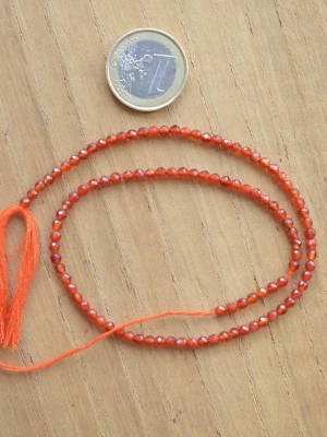 Fil d'onyx rouge d'Inde 3 mm — image 1