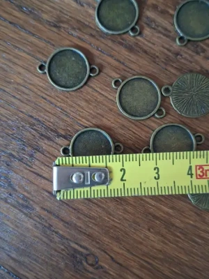 Lot 10 connecteurs couleur bronze antique pour cabochons 12 mm — image 3