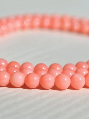 Fil corail bambou rose 4 mm — image 3