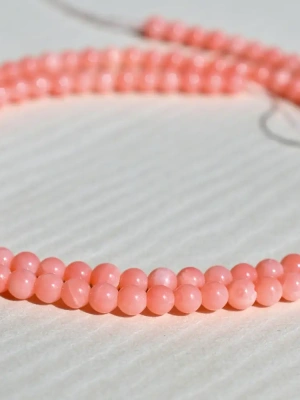 Fil corail bambou rose 3 mm — image 3