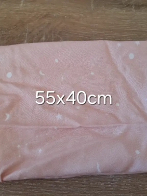 Coupon de toile de coton très souple coloris rose pale motif constellation blanche — image 1
