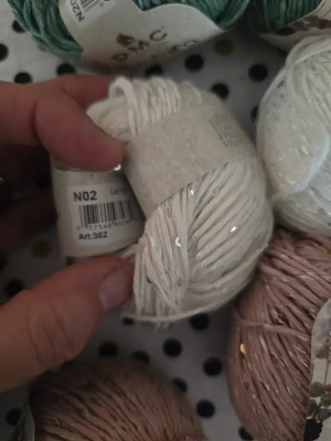 Laine natura just cotton série glam avec paillettes large