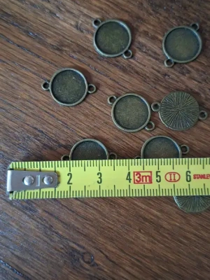 Lot 10 connecteurs couleur bronze antique pour cabochons 12 mm — image 4
