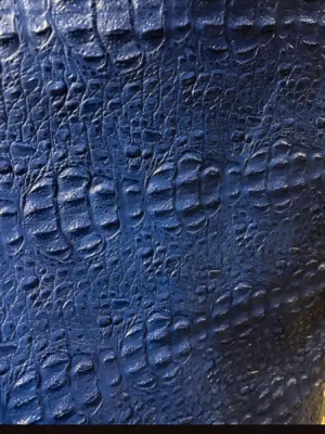 Tissu simili cuir bleu — image 2