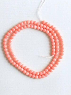 Fil corail bambou rose 4 mm — image 2
