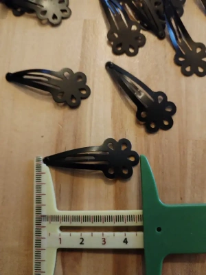 10 Barrettes clip noire à décorer — image 2