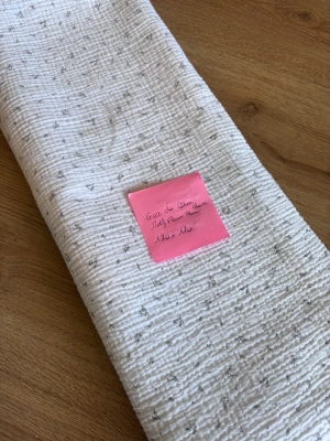 Tissu gaz de coton fleur grise — image 2