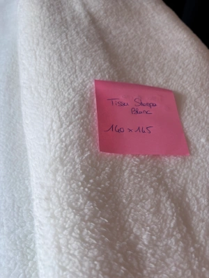 Tissu sherpa blanc — image 1