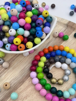 Lot de 500 perles diamètre 10 ou 12 mm multicolores — image 1