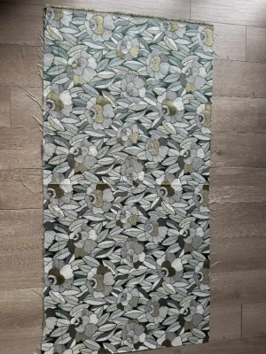 Tissu Jacquard Rousseau fleurs bleu vert - MT large