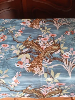 2 Tissus faisans type satin — image 1