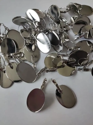 Lot de 38 boucles d'oreilles dormeuses pour cabochons 18mm*35mm — image 3