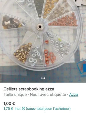 Lot oeillets et boîte rangement — image 1