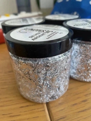 4 pots jesmonite silver — image 1