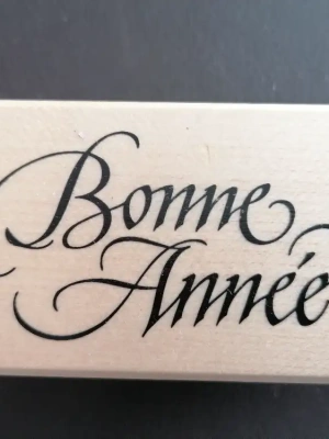 Tampon bois Bonne annee mini