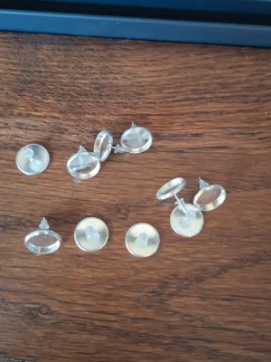 Lot 5 paires supports boucles d'oreilles pour cabochons 12 mm — image 1