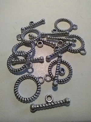 5 fermoirs OT en métal argenté — image 1