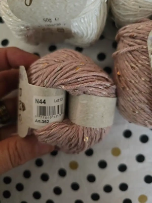 Laine natura just cotton série glam avec paillettes large