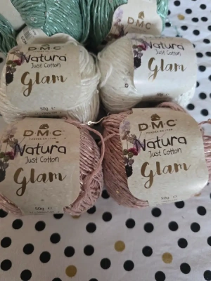 Laine natura just cotton série glam avec paillettes large