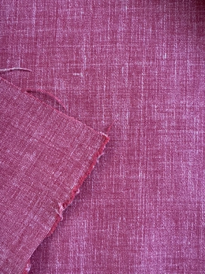 Tissu mélange lin terra cota — image 3