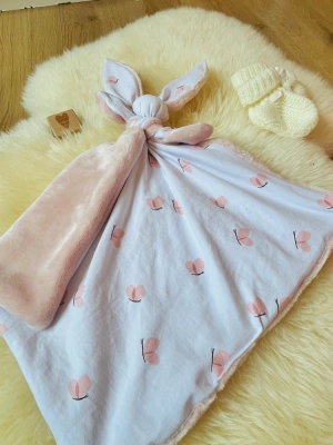 Tissu Doudou rose poudré — image 3